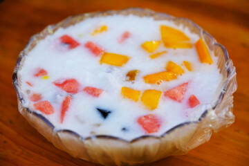 Coconut Milk Fruit Medley Chinese dessert