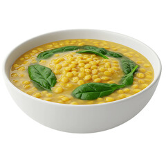 Creamy Lentil Soup with Spinach Garnish A flavorful and healthy vegan recipe perfect for a comforting meal featuring vibrant colors and textures