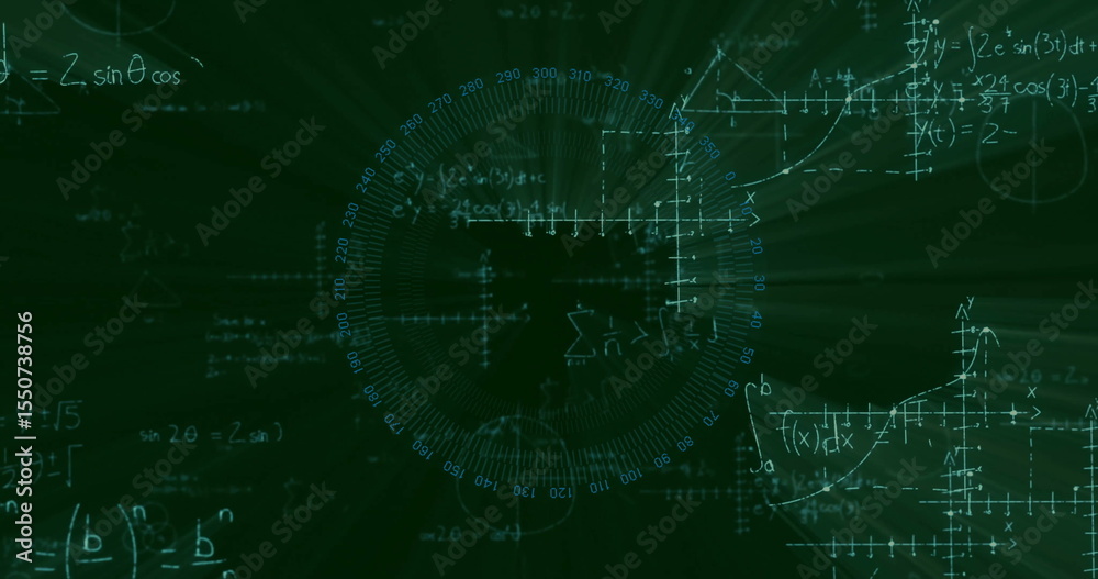 Poster displaying central circular hud overlay in simulation, with degree markings and radial grid lines