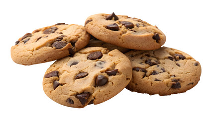 Delicious Chocolate Chip Cookies Close Up Photography Golden Brown Sweet Treats Bakery Dessert