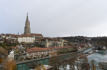 Obraz premium Late autumn in the Capital of Switzerland - Bern