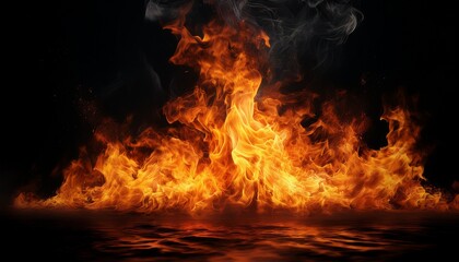 illustration of burning fire flame