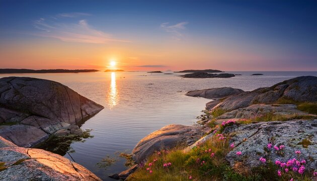 sunrise at the swedish coast