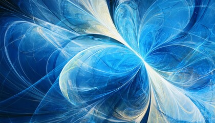 Naklejka premium bright artistic blue background abstract painting art fractal artwork for creative graphic design