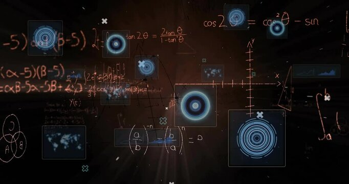Starting chalk-style equations fading in, expanding then shifting panels visualizing formulas