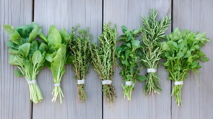 Fresh Herbs Bundle Cooking Thyme Rosemary Parsley Mint