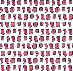 The background consists of tongues with wet highlights.