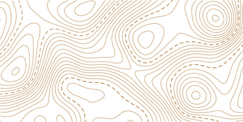Abstract topo contour map on white background, Topographic map Topographic contour lines map seamless pattern. Geographic mountain relief diagram line wave carve pattern