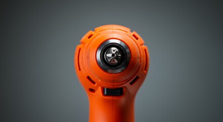 Closeup orange power tool head