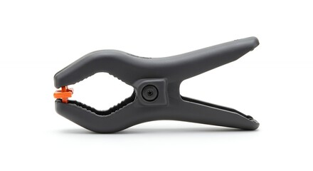 Obraz premium Gray plastic clamp tool close up