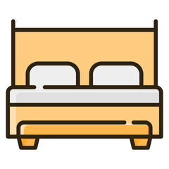 Double bed furniture icon