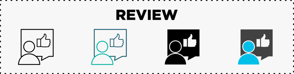 Review Icon Pack Line Glyph