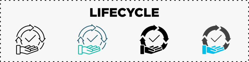 Lifecycle Icon Pack Line Glyph