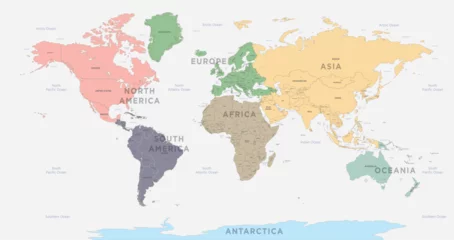 World Map vector. Detailed illustration of worldmap © Tuna salmon