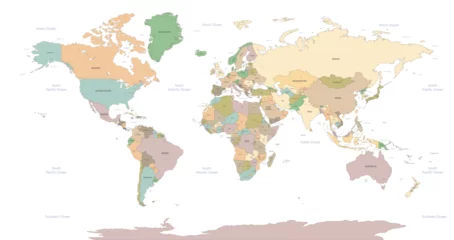World Map vector. Detailed illustration of worldmap © Tuna salmon