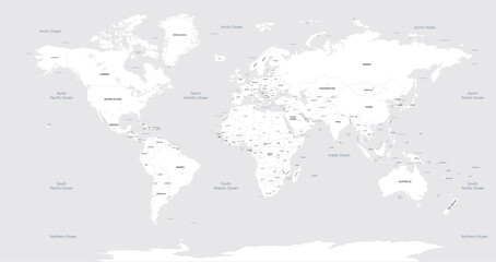 World Map vector. Detailed illustration of worldmap