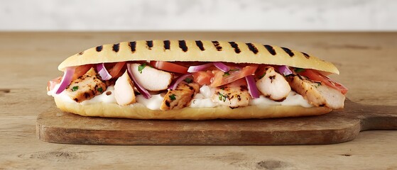 Grilled Chicken Sandwich with Vegetables