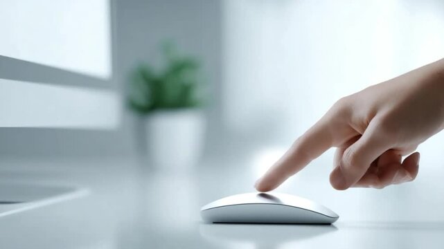 close up of a hand holding a mouse
