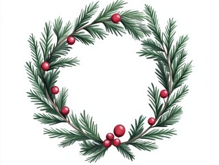 Circular Christmas wreath