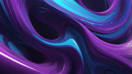 Obraz premium Abstract Swirling Purple and Blue Liquid Paint Texture Background