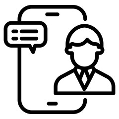 Digital healthcare line icon. Vector illustration