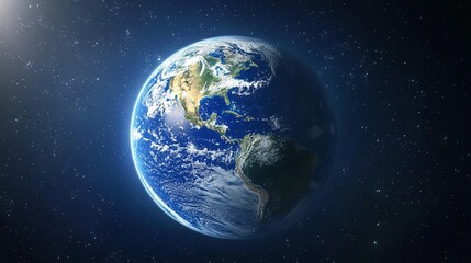 Planet Earth globe shot on space background 8K realistic