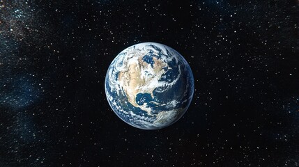 Planet Earth globe shot on space background 8K realistic