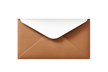 Brown Envelope with White Liner: A Detailed Close-Up transparent background png