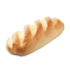 One loaf of bread isolated on white