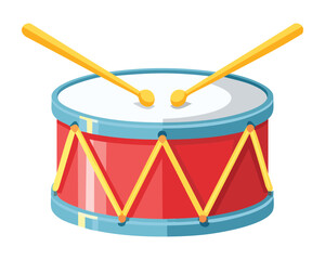 Red Drum with Decorative Blue Accents