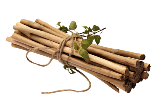 Miswak Sticks: Natural Oral Hygiene Bundle, Close-up of Organic Teeth Cleaning Twigs, Herbal Dental Care transparent background png