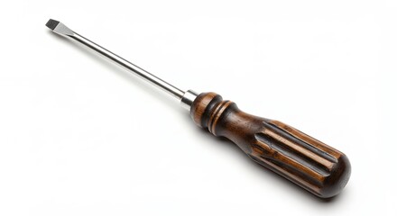 Fototapeta premium Wooden handle screwdriver