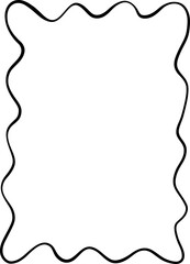 Wavy Frame Outline With Fluid Contour