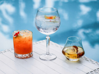 Refreshing cocktails by the poolside: embracing summer vibes