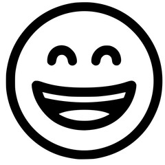 Obraz premium Happy face emoji expressing joy and positivity in a simple design