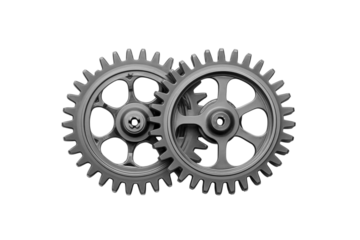 Interlocking Gears: Precision Machine Cogs, Mechanical Engineering Parts transparent background png