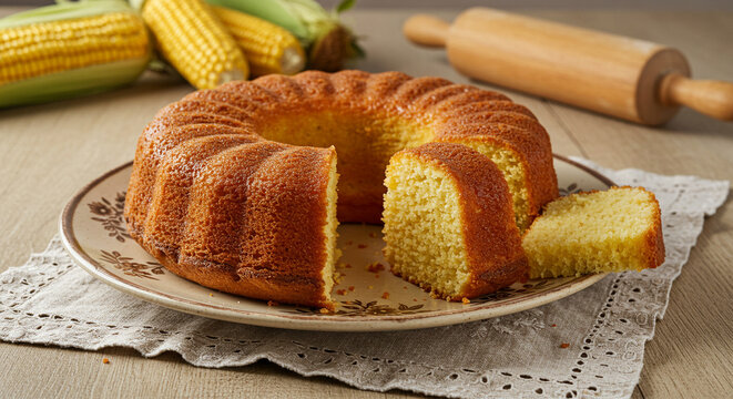 Homemade Brazilian Cornmeal Cake &ndash; Traditional Fub&aacute; Cake Dessert