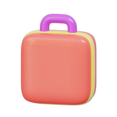 Modern traveler briefcase on journey