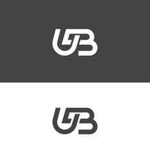Interlocked UB Logo Design Monogram, Branding, Identity, Minimalist, Vector, Graphic, Letters, Style
