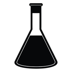 Biologist element isolated biochemistry flask on white background