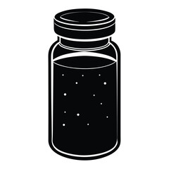 Biologist element isolated biological sample jar on white background