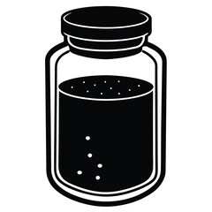 Biologist element isolated biological sample jar on white background