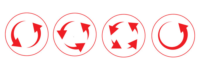 circle arrow icon set. refresh and reload icon set. recycle arrow vector icon, recycling symbol, reuse sign, recycle eco icon,