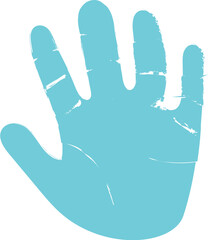 Colorful Hand drawn Hand-print Clip-art Vector