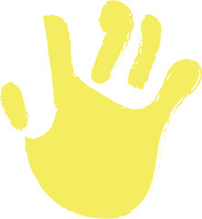 Colorful Hand drawn Hand-print Clip-art Vector