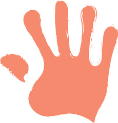 Colorful Hand drawn Hand-print Clip-art Vector