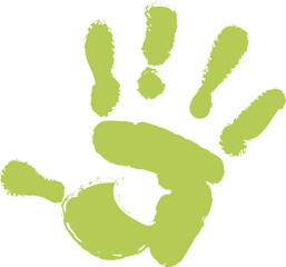 Colorful Hand drawn Hand-print Clip-art Vector