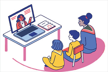  Summer Vacation Travel Concept with Beach, Airplane, and Luggage – Vector Illustration