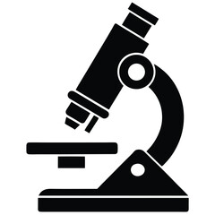 Biologist element isolated microscope in laboratory on white backgro