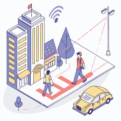 AI scanning city data in augmented reality